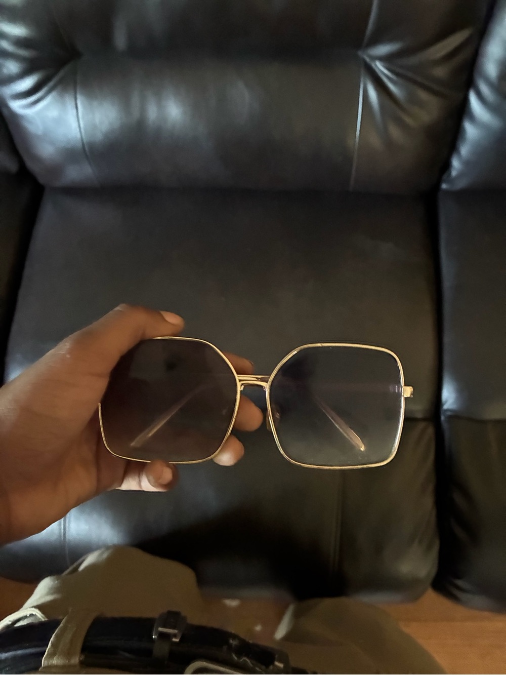 Gold Frame Square Sunglasses - Women Accessories
